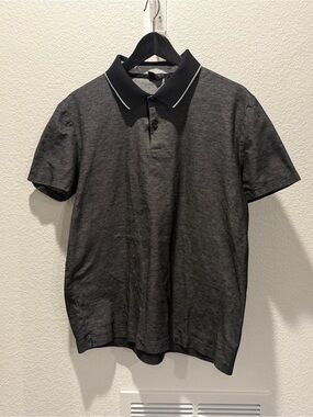 Boss Charcoal/Black Polo with Black Contrast Collar -Size XL (fits large)